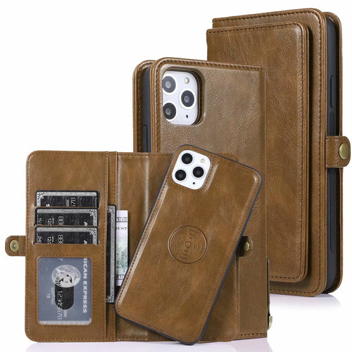 Detachable (2 in 1) Leather Wallet iPhone Case