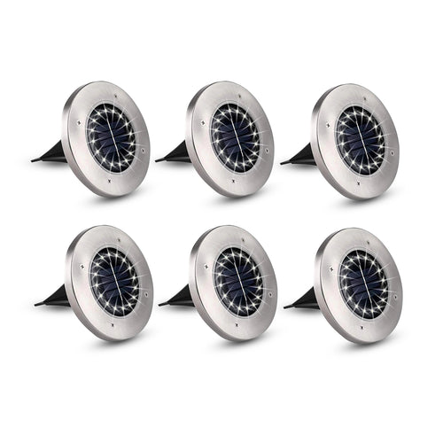 6 Pieces Solar Ground 16 Leds Outdoor Lights