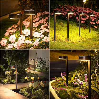12-LED Bright Solar Lights For Pathway Outdoor Waterproof