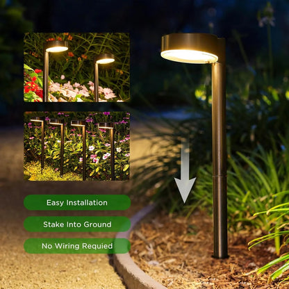 12-LED Bright Solar Lights For Pathway Outdoor Waterproof