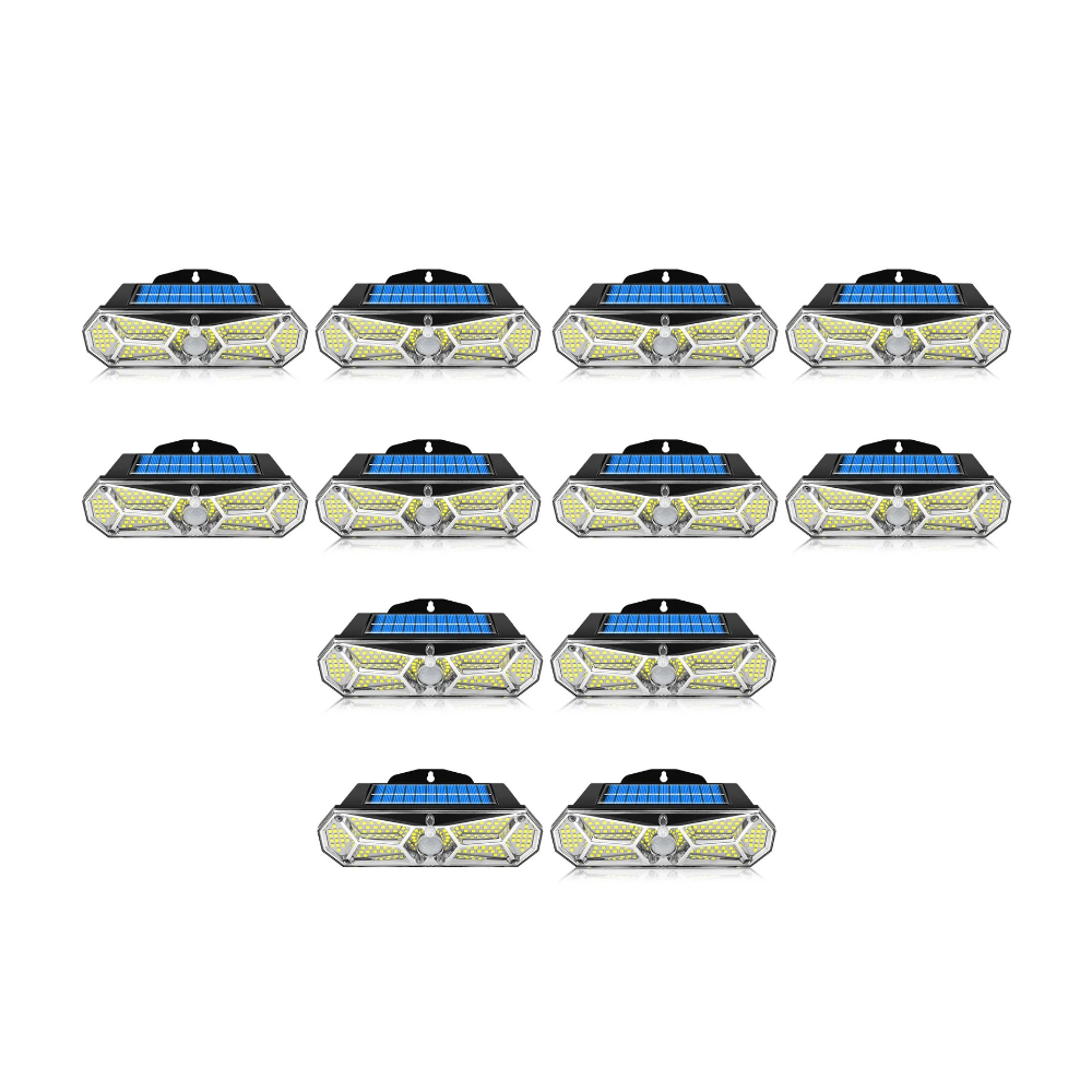 SmartSun 158-LED Solar Motion Sensor Outdoor Light - IP65 Waterproof Wall Lamp