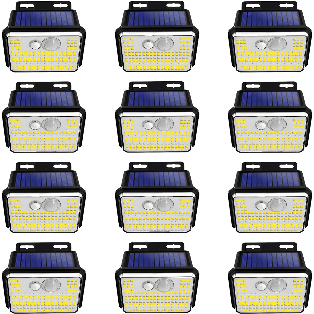 HomeLux - Bright 148 LED Solar Security Lights Outdoor Waterproof