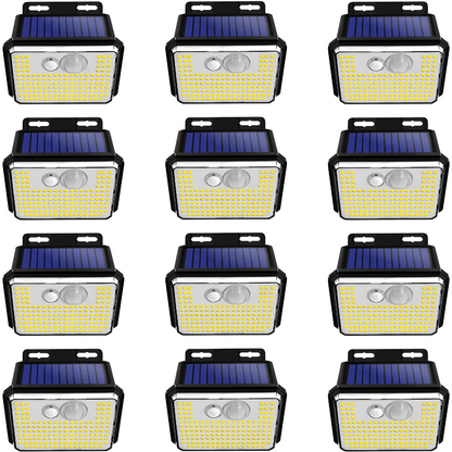 HomeLux - Bright 148 LED Solar Security Lights Outdoor Waterproof