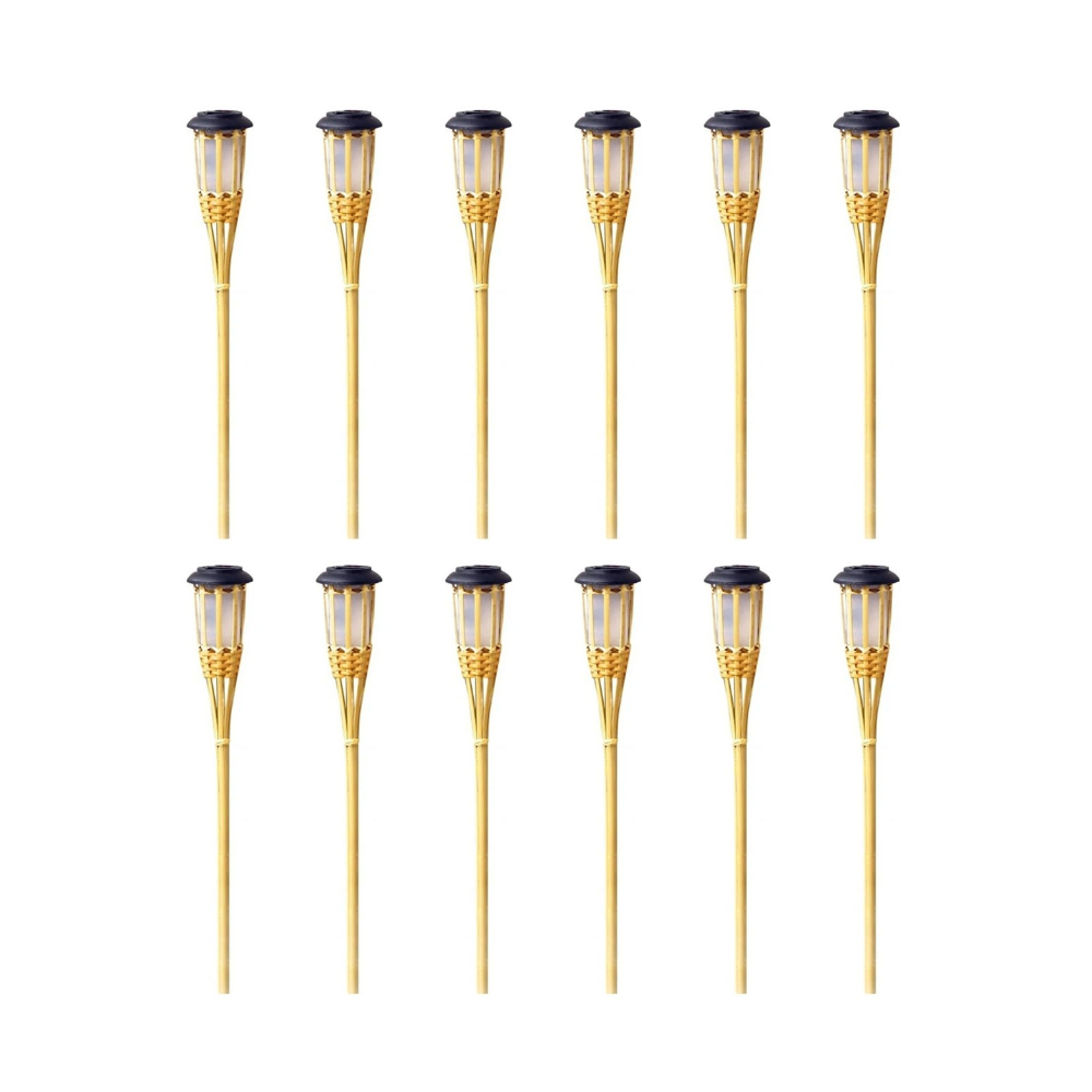 GardenGlo Solar LED Flame Torch - Waterproof Outdoor Landscape Light