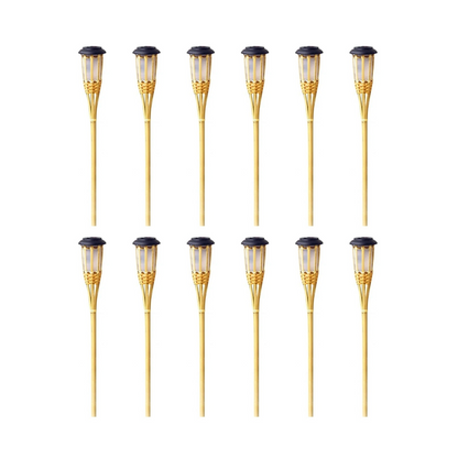 GardenGlo Solar LED Flame Torch - Waterproof Outdoor Landscape Light