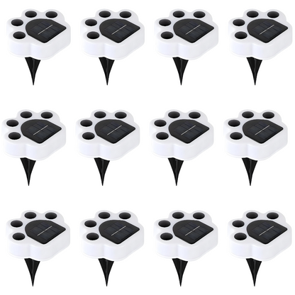 Paws Solar Ground Lights Outdoor Waterproof