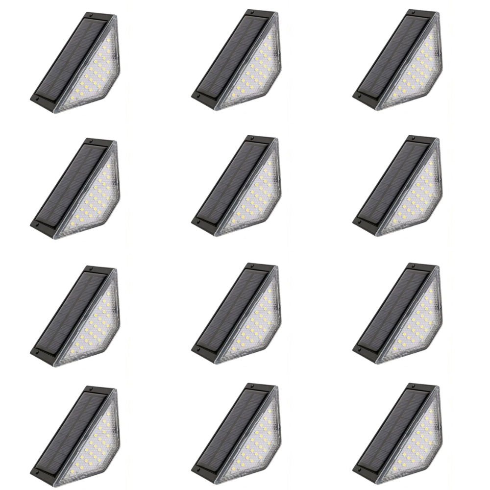 HomeBright - 24 LEDs Solar Stair Step Lights Outdoor Waterproof