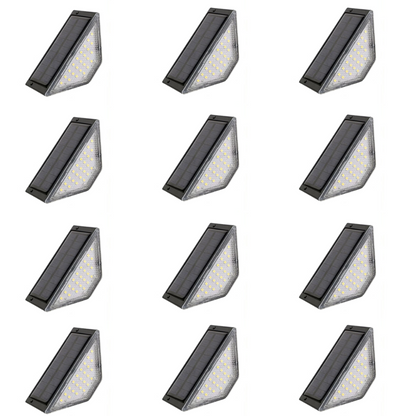 HomeBright - 24 LEDs Solar Stair Step Lights Outdoor Waterproof