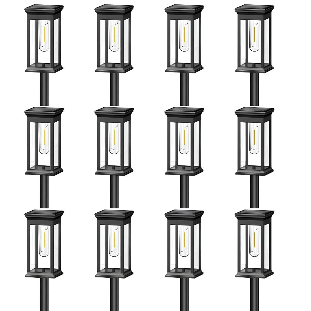 SunBeam - Waterproof LED Solar Path Lights, 2700K Warm White for Outdoors