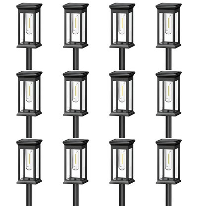 SunBeam - Waterproof LED Solar Path Lights, 2700K Warm White for Outdoors
