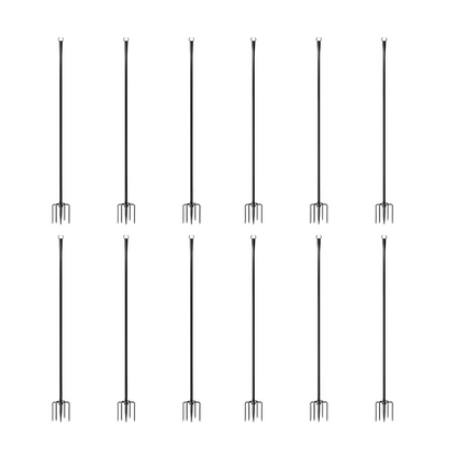 Heavy-Duty Adjustable Metal String Light Poles - Outdoor Garden Patio Cafe Bistro Party Hanging Lights