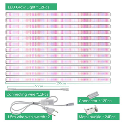 Multi-Bar LED Plant Grow Light Full Spectrum Hydroponic Indoor Grow Lamp Kit For Plants Seedling Veg Flower