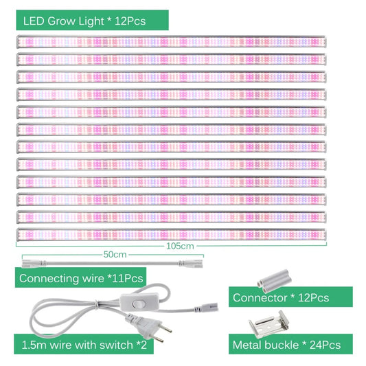 Multi-Bar LED Plant Grow Light Full Spectrum Hydroponic Indoor Grow Lamp Kit For Plants Seedling Veg Flower