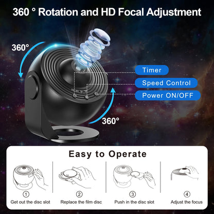 13-in-1 Galaxy Projector - Ultra HD Planetarium Star Projector, Realistic Sky Night Light for Bedroom Ceiling