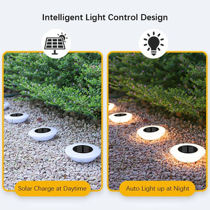 EverGlow - 14 LEDs Solar In-Ground Lights Outdoor Waterproof