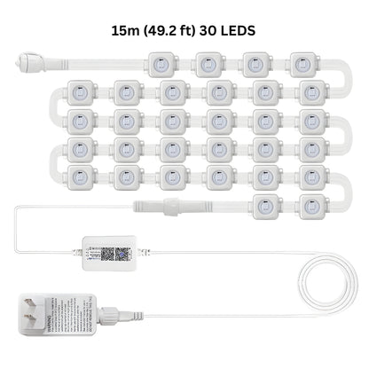 Permanent Outdoor LED Lights - IP65 Waterproof Weather-Resistant RGB Smart Lights for Home Exterior