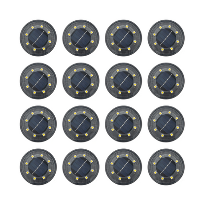 EcoGlow Solar Ground Lights - IP68 Waterproof LED Outdoor Lighting