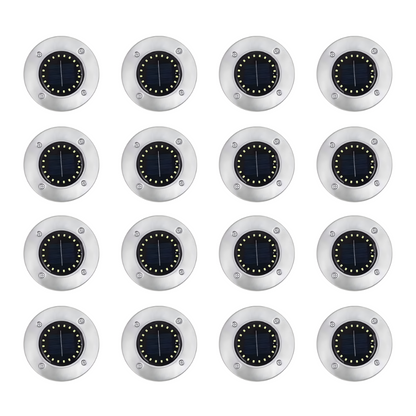 BrightPath - 20 LEDs Solar Ground Lights Outdoor Waterproof