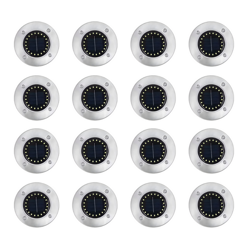 BrightPath - 20 LEDs Solar Ground Lights Outdoor Waterproof
