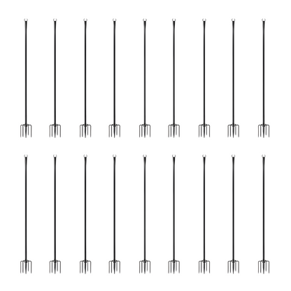 Heavy-Duty Adjustable Metal String Light Poles - Outdoor Garden Patio Cafe Bistro Party Hanging Lights