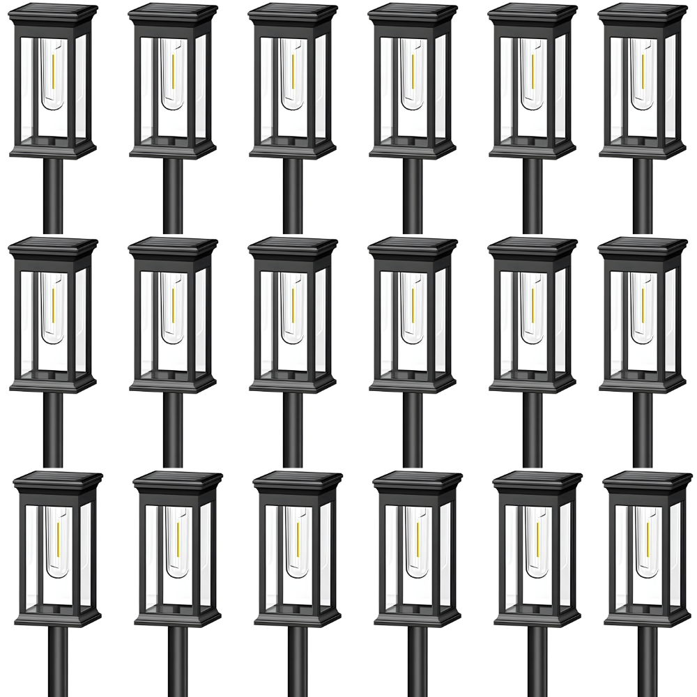 SunBeam - Waterproof LED Solar Path Lights, 2700K Warm White for Outdoors
