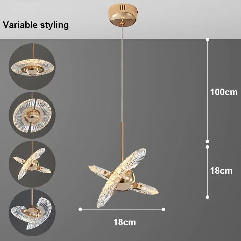 Aetherial Lighting - Creative Gold Hanging Lamp for Bedroom or Loft