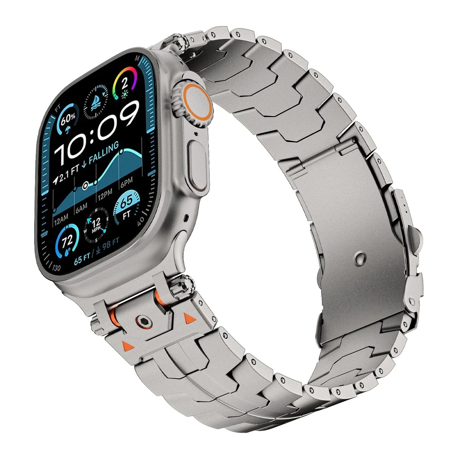 Steelux - Stainless Steel Watch Strap for Apple Watch (42–49mm)