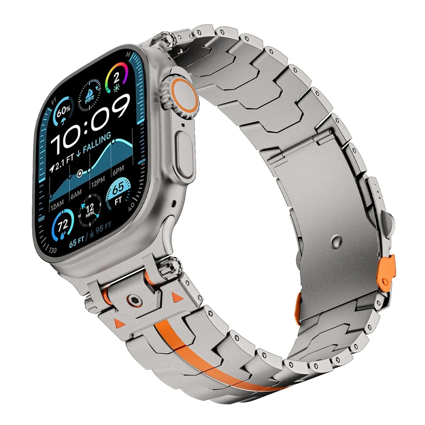 Steelux - Stainless Steel Watch Strap for Apple Watch (42–49mm)