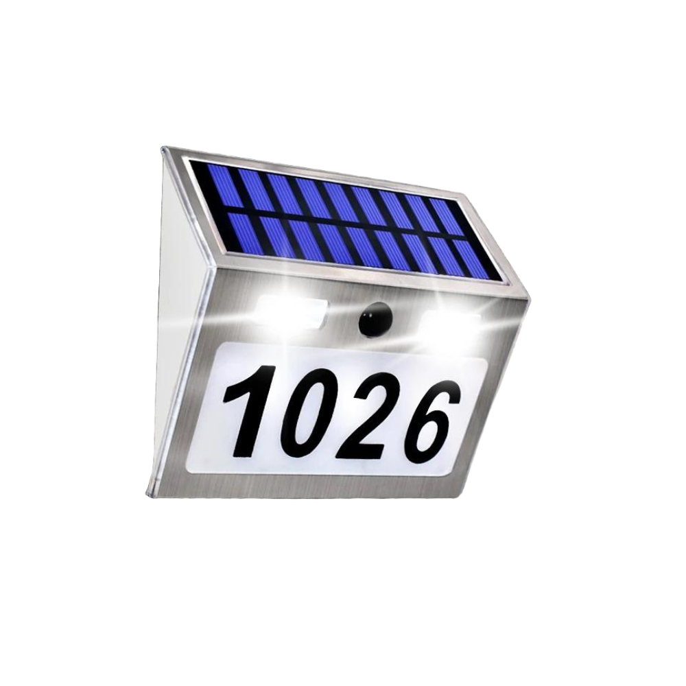 Customizable Solar House Number Light - Stainless Steel 200LM LED with Motion Sensor for Home Garden Door