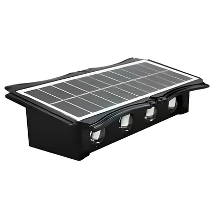 Bright Solar Lights for Walls, 8-LED RGB Outdoor Waterproof Up/Down Accent Lighting