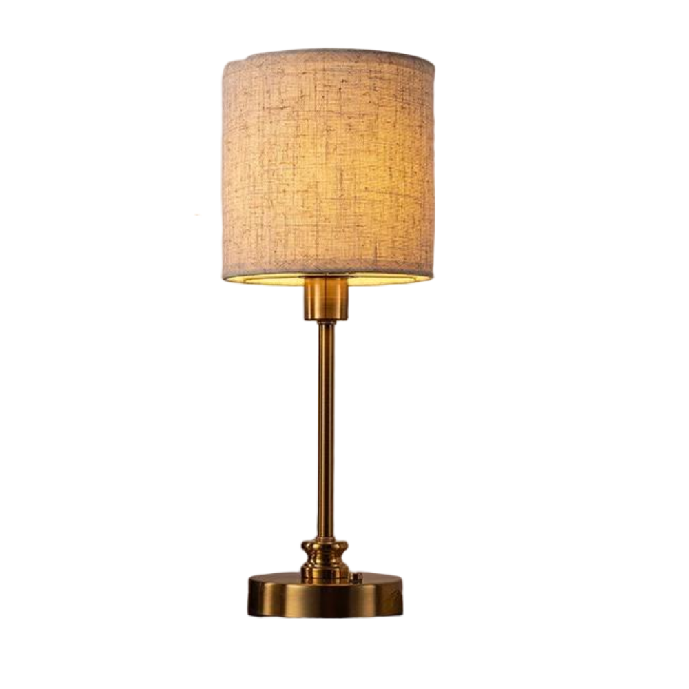 Rechargeable Cordless Bedside Lamp, 3-Level Dimmable Fabric Touch Table Lamp with USB-C Port