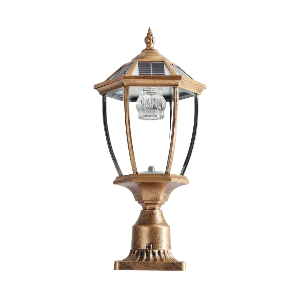 Soluna - Vintage Solar LED Post Light - Waterproof Outdoor Lamp