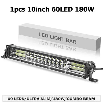 PathBright - Slim 12D LED Light Bar Spot Flood Combo for SUV & Off-Road