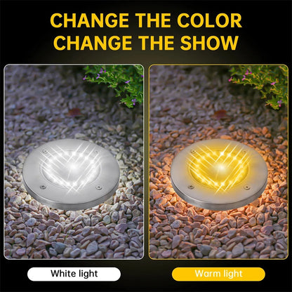 BrightPath - 20 LEDs Solar Ground Lights Outdoor Waterproof