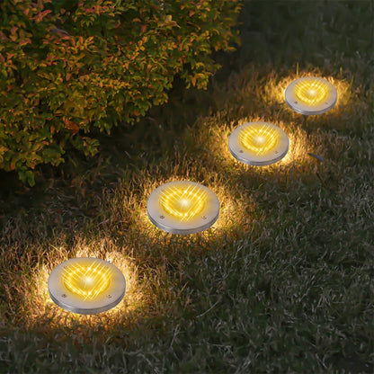 BrightPath - 20 LEDs Solar Ground Lights Outdoor Waterproof