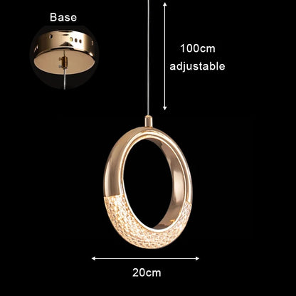 Aetherial Lighting - Creative Gold Hanging Lamp for Bedroom or Loft