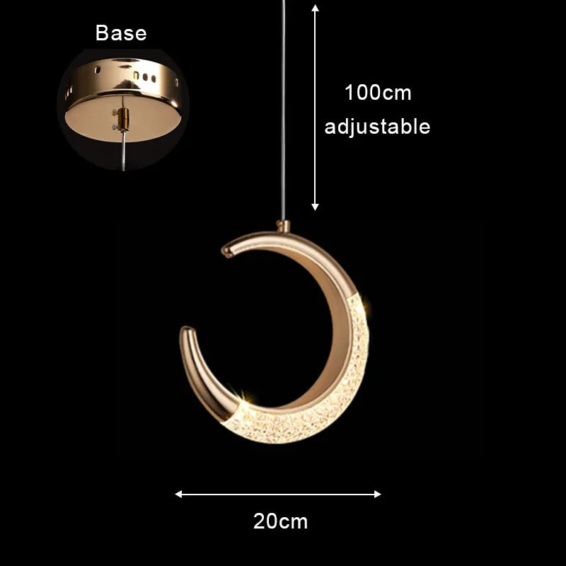 Aetherial Lighting - Creative Gold Hanging Lamp for Bedroom or Loft