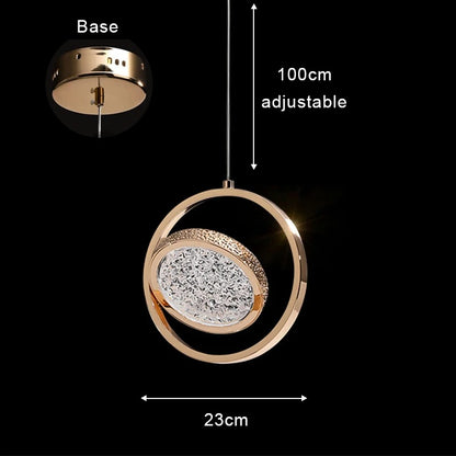 Aetherial Lighting - Creative Gold Hanging Lamp for Bedroom or Loft