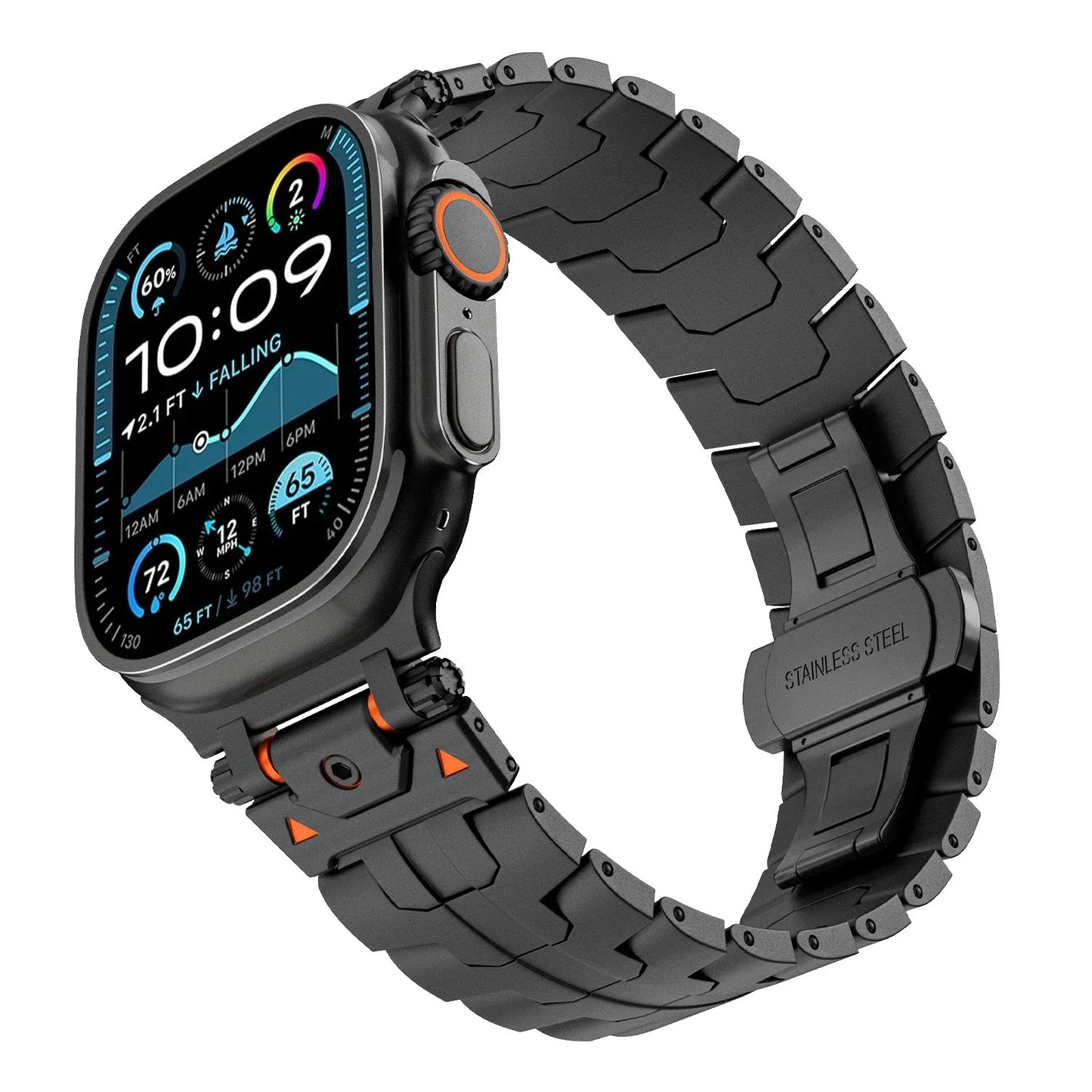Steelux - Stainless Steel Watch Strap for Apple Watch (42–49mm)
