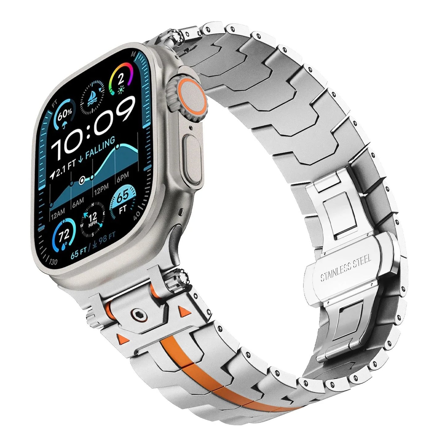 Steelux - Stainless Steel Watch Strap for Apple Watch (42–49mm)