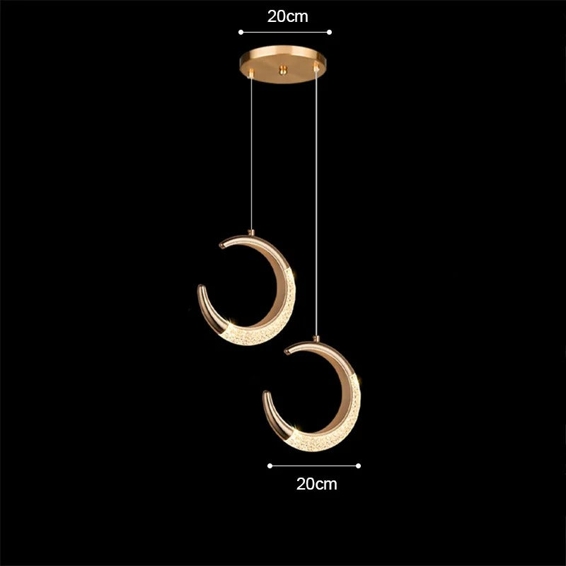 Aetherial Lighting - Creative Gold Hanging Lamp for Bedroom or Loft