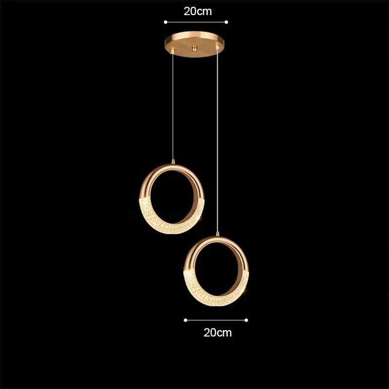 Aetherial Lighting - Creative Gold Hanging Lamp for Bedroom or Loft