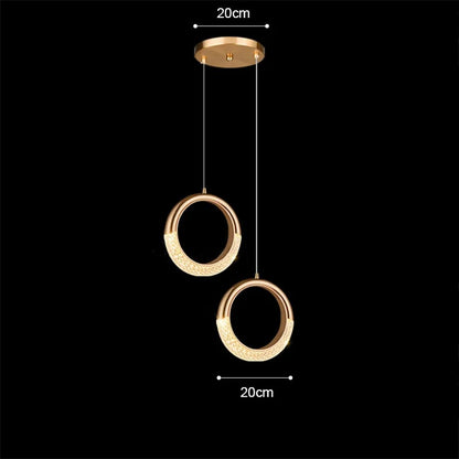 Aetherial Lighting - Creative Gold Hanging Lamp for Bedroom or Loft