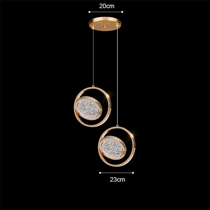 Aetherial Lighting - Creative Gold Hanging Lamp for Bedroom or Loft