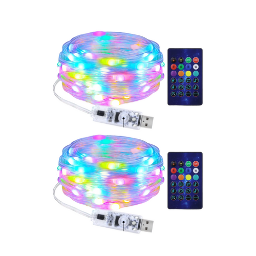 (2 Pack) Smart Christmas LED String Lights