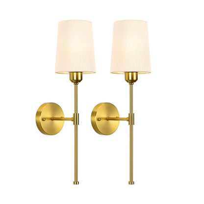 Modern Rechargeable Wall Sconce Set - Dimmable LED Wall Lamp with Remote Control