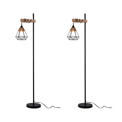 Aesthetic Smart Floor Lamp, Adjustable Height Standing Light with Woven Rattan Lampshade