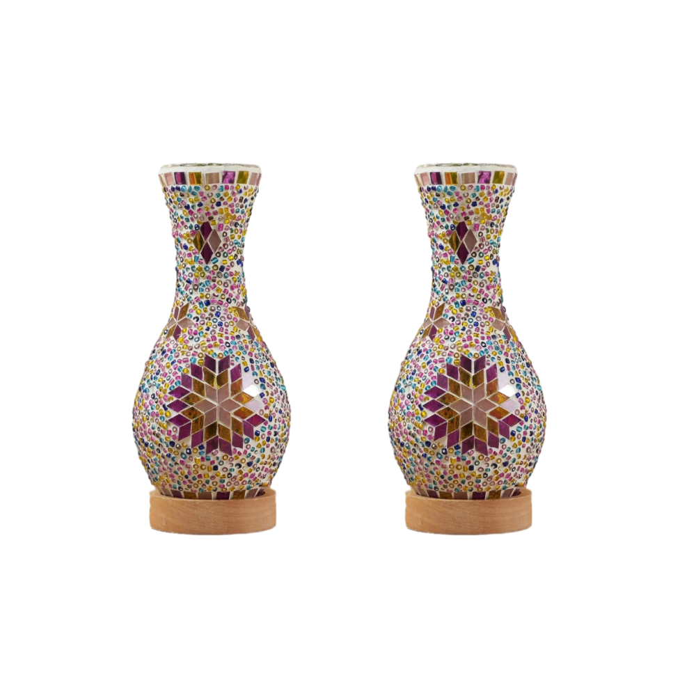 Alureon - Moroccan Handmade Glass LED Vase Lamp