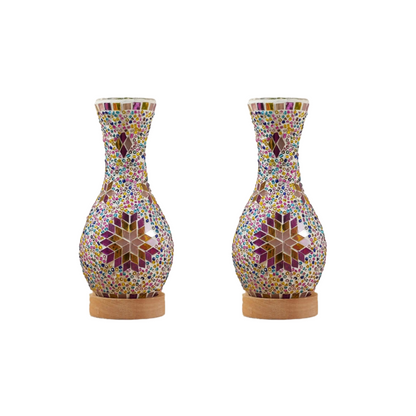 Alureon - Moroccan Handmade Glass LED Vase Lamp