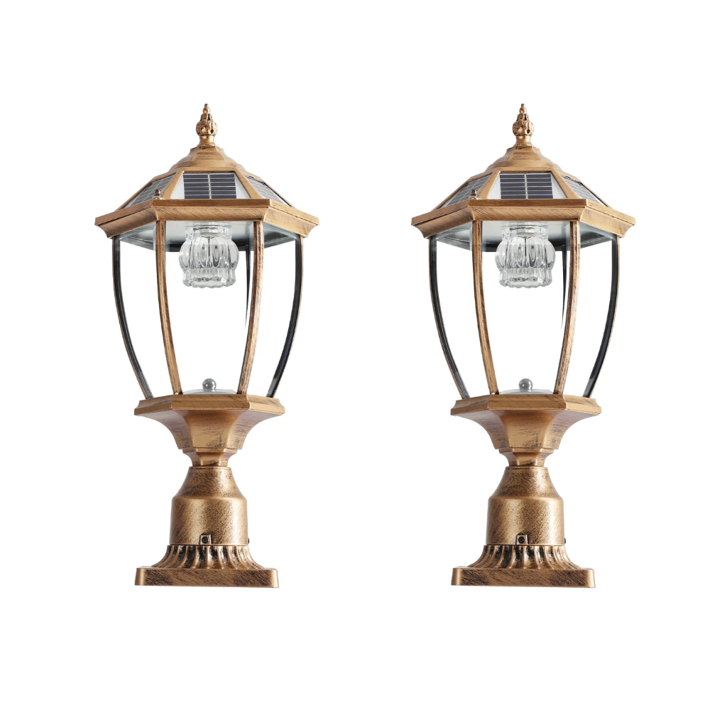 Soluna - Vintage Solar LED Post Light - Waterproof Outdoor Lamp